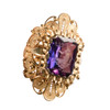 A 19th Century Intaglio Ring of Yellow Gold and Amethyst