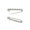 Pearl and Diamond Bar Brooches in Platinum