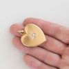 Antique Gold Heart Locket with Diamonds