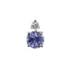 Lavender Purple Sapphire and Diamond Earring Stud