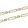 Antique gold watch chain with trombone links