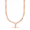 Gold trombone link necklace