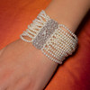 Diamond and pearl bracelet