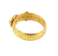 Antique engraved buckle ring in 22 ct gold