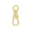 14 kt gold watch chain clip and charm holder
