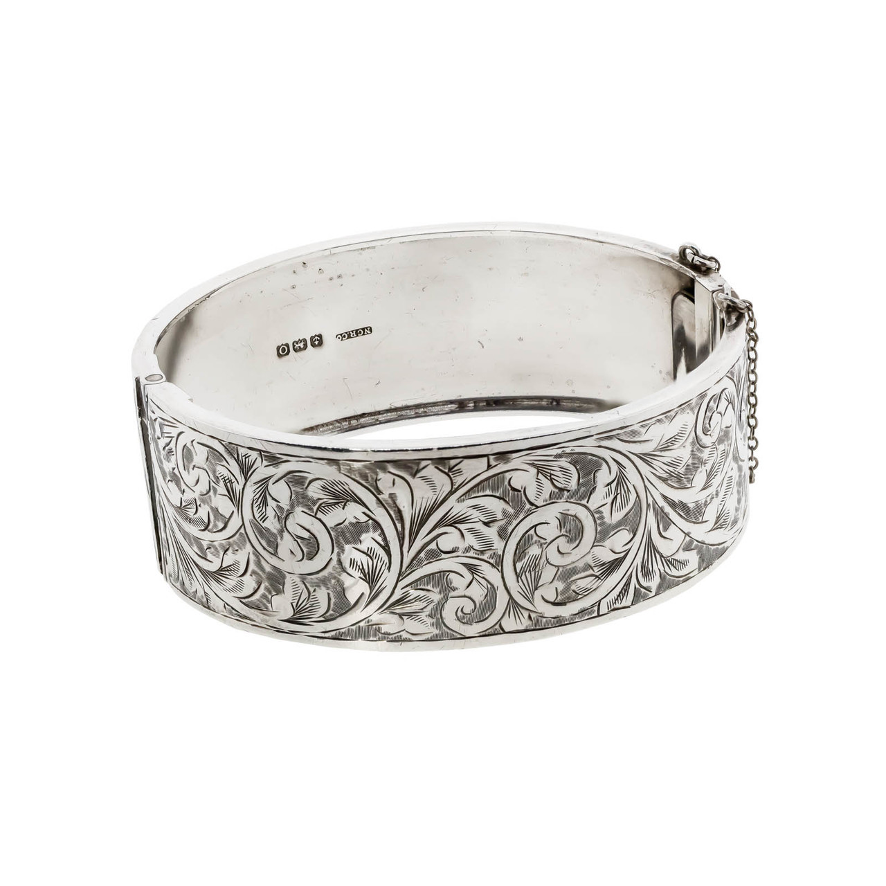 English Victorian Buckle Bangle Bracelet, Circa 1891