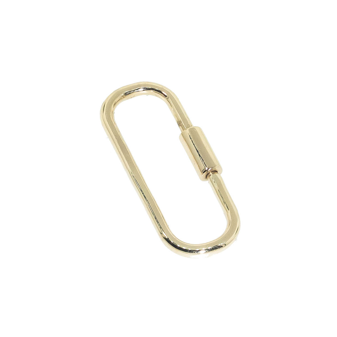 10x5.9mm 14K Yellow Gold Carabiner Type Spring Clasp