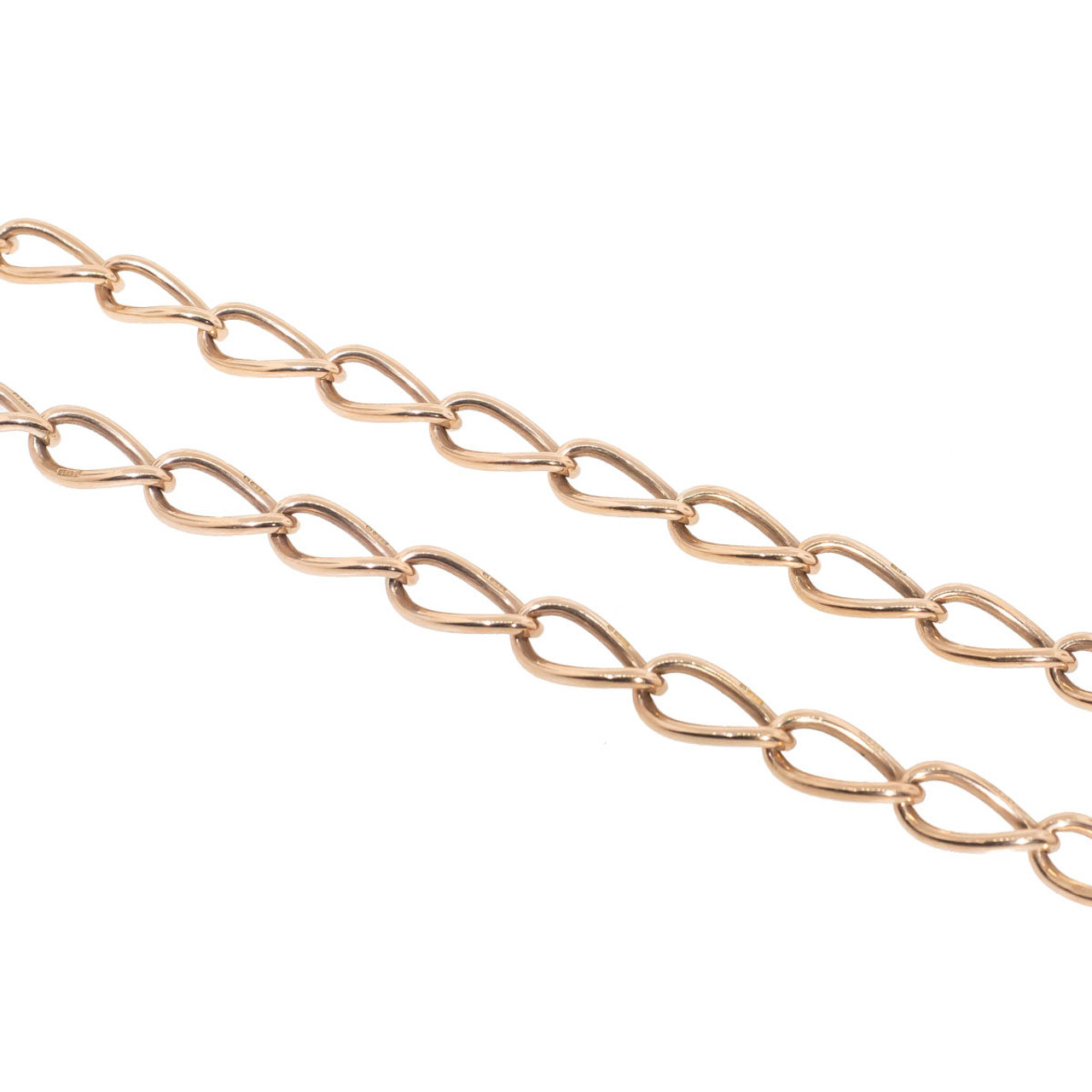 9ct rose gold watch chain