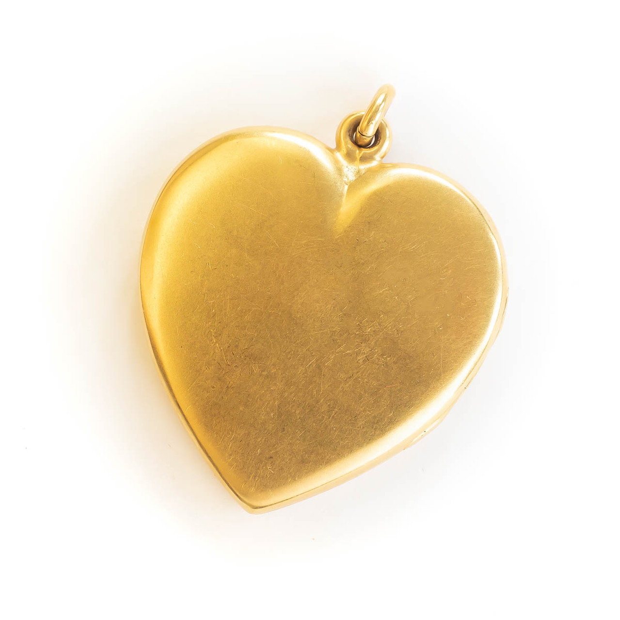 Antique: Large Gold Heart Locket, 14K Gold