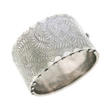 Victorian Silver Bangle Bracelet with Hand Engraving in a Fern Pattern Victorian Silver Bangle Bracelet with Hand Engraving in a Fern Pattern