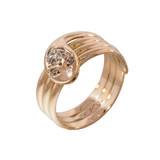 A Late Victorian / Early Edwardian Diamond and Gold Snake Ring A Late Victorian / Early Edwardian Diamond and Gold Snake Ring