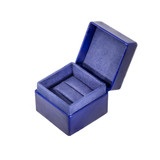 Luxury Leather Ring Box in Blue, Engagement Ring Box