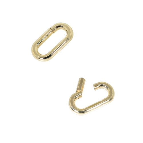 14K Gold Carabiner, Charm Holder, Chain Extender – Alpha & Omega