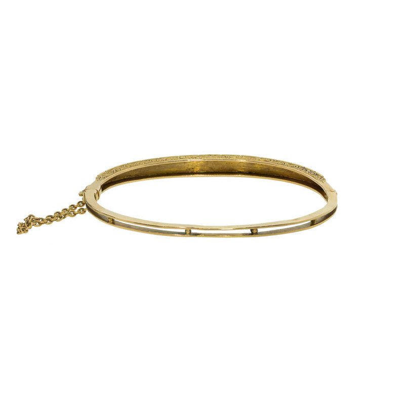 Antique Gold & Pearl Bangle Bracelet | Sugar et Cie | Victorian Bangle