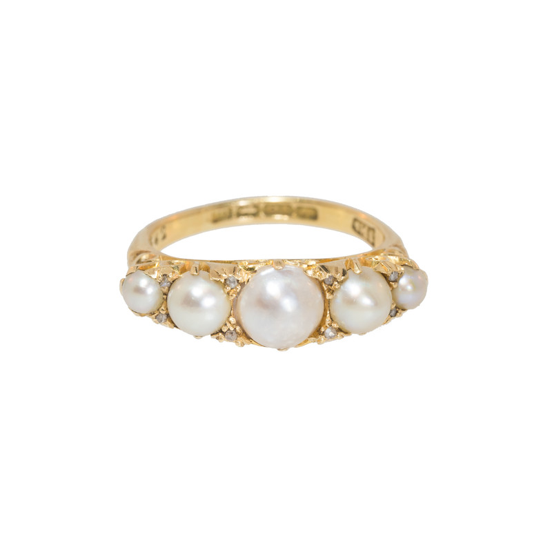 Antique Edwardian Half-Pearl Ring