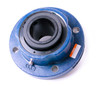 3-7/16" Timken QAFY Round Flange Block - Concentric Shaft Collar - Teflon Labyrinth Seals - Fixed  QAFY18A307ST