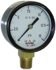 0-15 PSI  - 2-1/2" Dry - Steel Case - Brass Stem Mount - Pressure Gauge  PG-15SD25
