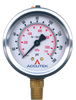 0-160 PSI  - 2-1/2" Liquid Filled - Stainless Case - Brass Stem Mount - Pressure Gauge  PG-160SG25