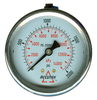 0-2000 PSI  - 2-1/2" Liquid Filled - Stainless Case - Brass Center Back Mount - Pressure Gauge  PG-2000CG25