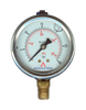 0-30 PSI  - 2-1/2" Liquid Filled - Stainless Case - Brass Stem Mount - Pressure Gauge  PG-30SG25