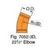 Fig. 7052-3D 22 1/2° Long Radius Elbow 3-1/2"