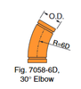 Fig. 7058-6D 30° Long Radius Elbow 6"