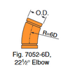 Fig. 7052-6D 22 1/2° Long Radius Elbow 14"