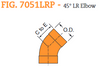 Fig. 7051LRP 45° Plain End Long Radius Elbow 3"