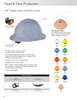 Vented Full Brim Style Hard Hat w/Uvicator Sensor, Ratchet  H-804V-UV