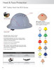 Unvented Full Brim Style Hard Hat w/Uvicator Sensor, Ratchet  H-807R-UV