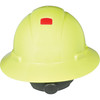 Unvented Full Brim Style Hard Hat w/Uvicator Sensor, Ratchet  H-809R-UV