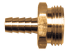 3/4"-11.5 x 3/8" Brass Male Water Hose - Hose Barb Connector  193-6