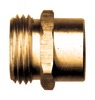 3/4"-11.5 x 3/4" Brass Male Water Hose - Female NPT Coupler  197-E