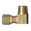 3/8 x 1/4" Brass DOT Poly Line Compression - Male NPT 90° Elbow  1469-6B