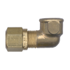 3/8 x 3/8" Brass DOT Poly Line Compression - Female NPT 90° Elbow  1470-6C