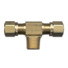 5/8 x 5/8 x 1/2" Brass DOT Poly Line Compression - DOT Poly Line Compression - Male NPT Tee   1472-10D