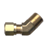 1/4 x 1/4" Brass DOT Poly Line Compression - Male NPT 45° Elbow  1474-4B