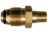 .885"-14 x 1/4" Brass Male POL (CGA510) - Male NPT Propane Tailpiece w/Restrictive Orifice  2003-T-GH-60