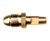 .885"-14 x 1/4" Brass Male POL (CGA510) - Male NPT Propane High Flow Tailpiece  2003-T-HN-HF