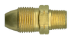 .885"-14 x 1/2" Brass Male POL (CGA510) - Male NPT Propane Solid Tailpiece Assembly  2014-D