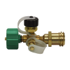 1-5/16" x 1"-20 x 1-5/16" Green Nylon Female QCC1 - Brass Male Primus - Male QCC Propane Branch Tee w/Inverted Flare Side Port  2022