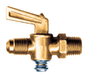 1/4 x 1/4" Brass Male SAE 45° Flare  - Male NPT Shut Off Cock  2048-4B