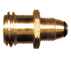 .885"-14 x 1-5/16" Brass Male POL (CGA510) - Male QCC1 Propane Adapter  2087