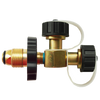 .885"-14 x 1"-20 x 1"-20 Brass Male POL (CGA510) - Dual Male Primus Propane Branch Tee w/Handwheel  2099