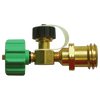 1-5/16" x 1"-20 x 1-5/16" Green Nylon Female QCC1 - Brass Male Primus - Male QCC1 Propane Branch Tee  2499