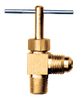 1/4  x  1/8" Brass Male SAE 45° Flare - Male NPT 90° Needle Valve  3049-4A