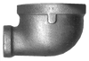 1 x 1/2" Sch. 40 Black Iron Female NPT 90° Reducing Elbow  BI-100-HD