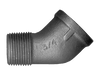 1-1/4" Sch. 40 Black Iron Male NPT - Female NPT 45° Street Elbow  BI-124-J