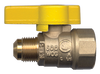 15/16" Forged Brass 5 PSI Male 45° SAE Flare - Female NPT Natural Gas Ball Valve  BV5046-15/16E
