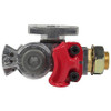 3/8" Red Emergency Female NPT Glad Hand Bulkhead w/Valve  GHV-E-BH
